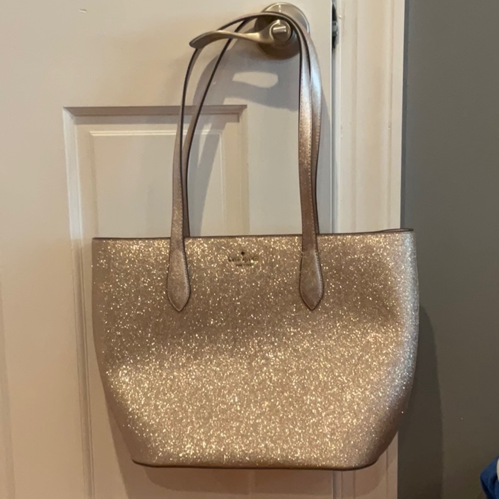 Kate Spade Rose Gold Metallic Tote Bag